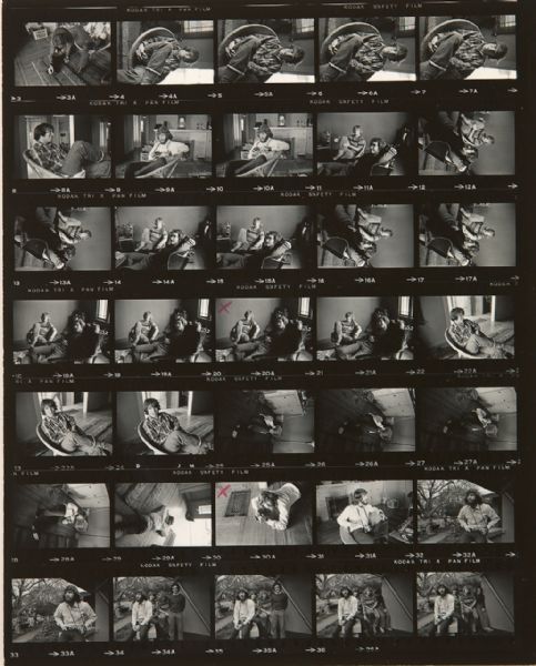 Creedence Clearwater Revival Original Photograph Contact Sheet by Jim Marshall